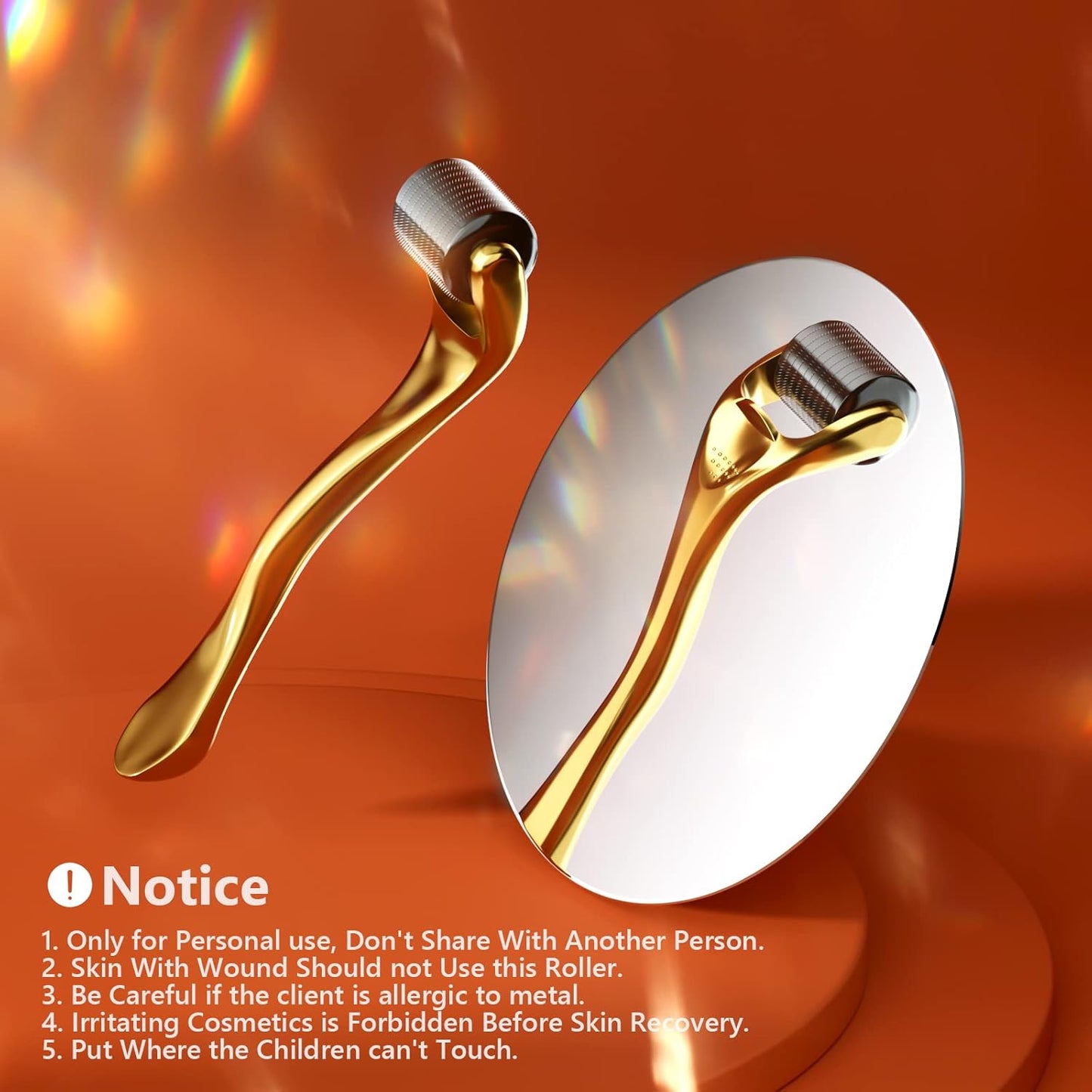 Derma Roller 1MM Microneedling Roller for Women and Men 540 Titanium Derma Roller for Hair and Beard