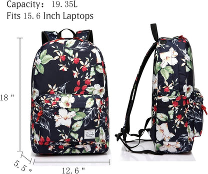 VASCHY Lightweight School Backpack for Women with Sleeve for 14" Laptop