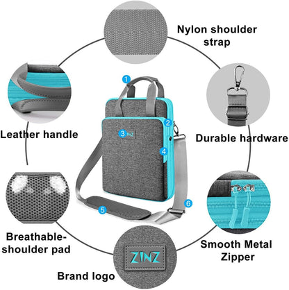 ZINZ Slim & Expandable Case 12.9 13 inch Travel Laptop Shoulder Bag for MacBook Air 13" M3/M2/M1, MacBook Pro 13" M2/M1, iPad Pro 12.9"/13"/11", iPad Air 13",L01G03 - PuriLite