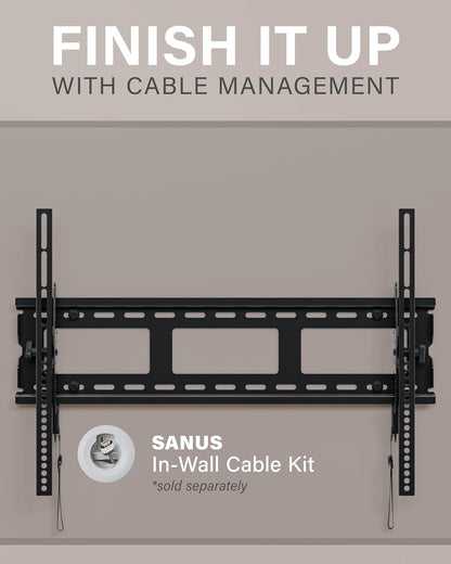 Sanus Universal Low Profile Tilt TV Wall Mount for 37" - 80" LED, LCD & Plasma TVs, Eliminates Glare with 10º of Tilt & Post-Install Adjustments - 3 Step Install - Safety Certified - MLT14-B1