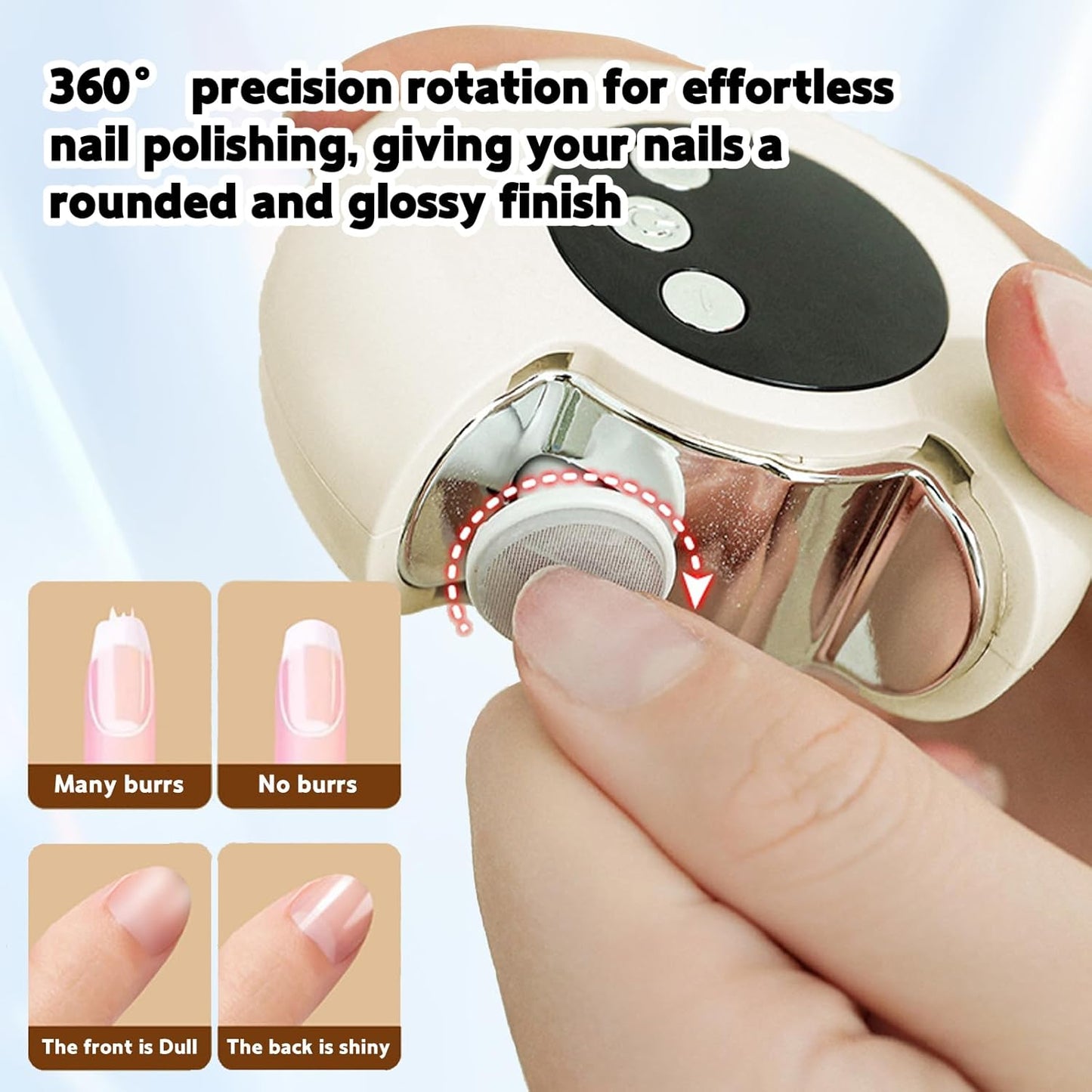 Electric Nail Clippers for Adult, 3-Speed Electric Automatic Nail Clipper for Baby, Kids, Seniors, Rechargeable Nail Trimmer with Nail Scraps Storage (Black)