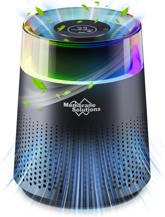 MSB5 Air Purifiers for Bedroom, H13 True HEPA Air Purifier for Home Room Office, 20dB Quiet Air Cleaner with Sleep Mode Colorful Night Light for Pets Dander, Smoke, Dust, Mold, Hair Smell, Allergies