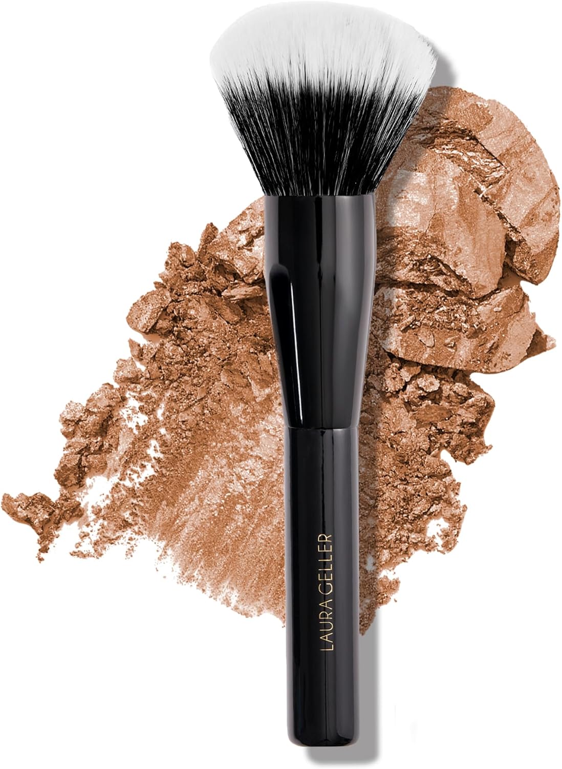 LAURA GELLER NEW YORK Dual-Ended Blush + Bronzer Brush - Blush Bronzer Contour Face Makeup Brush