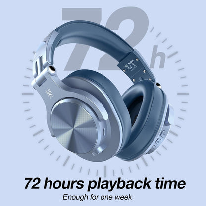 OneOdio A70 Fusion Bluetooth Over Ear Headphones with 72H Playtime, Studio DJ Headphones with Share-Port, Wired and Wireless Recording Headphones with Stereo Sound for Electric Drum Piano Guitar AMP
