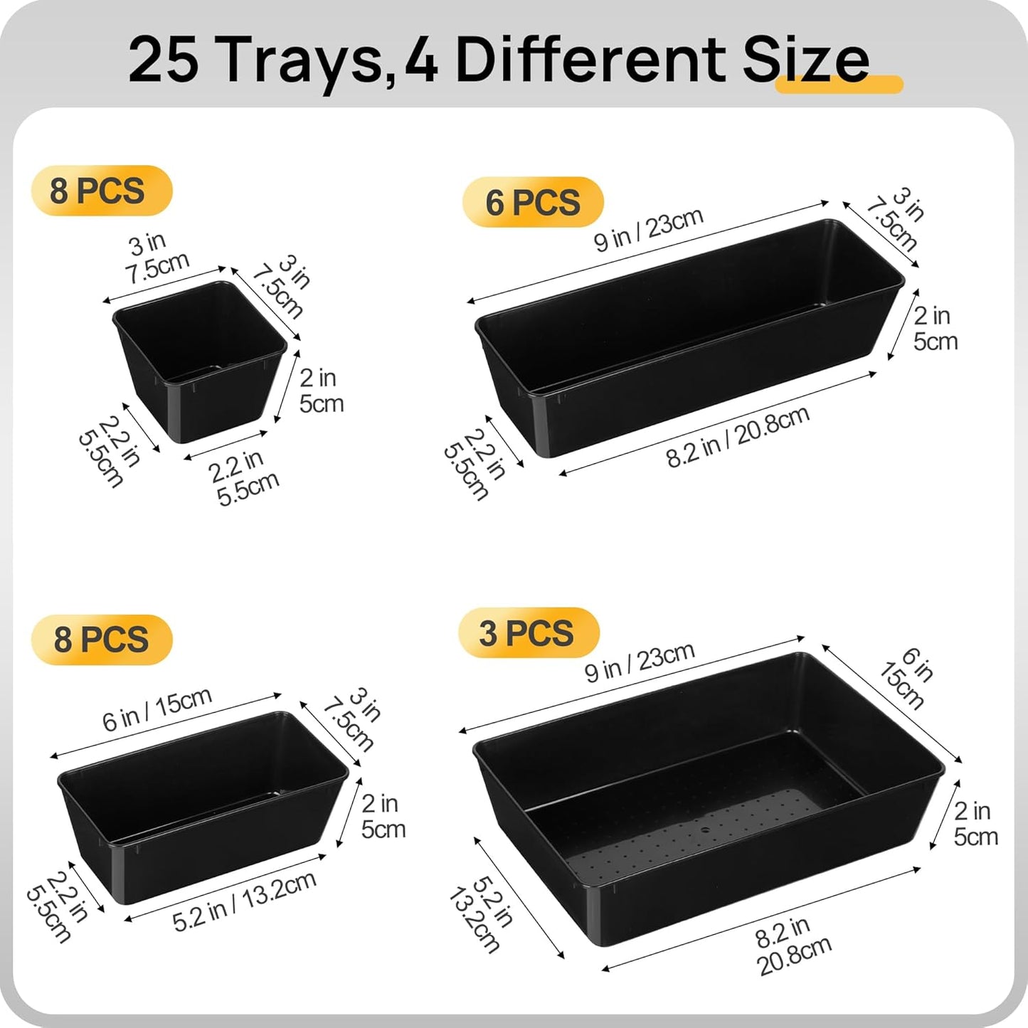 Purilite Select Clear Drawer Organizer Set