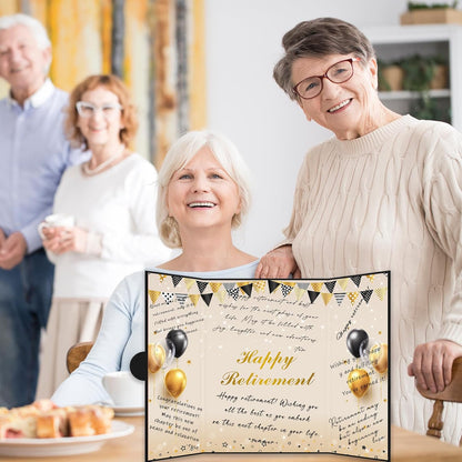 Roetyce Retirement Party Decorations, Funny Retirement Guest Book Alternative, Hapyy Retirement Decorations, Best Retirement Gifts for Women Men, Retirement Signature Board Book, Jumbo Retirement Card