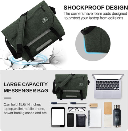 OIWAS Messenger Bag - Messenger Bag Men, Satchel Bags for Women, Lightweight Computer Bag, School Book Bag - PuriLite
