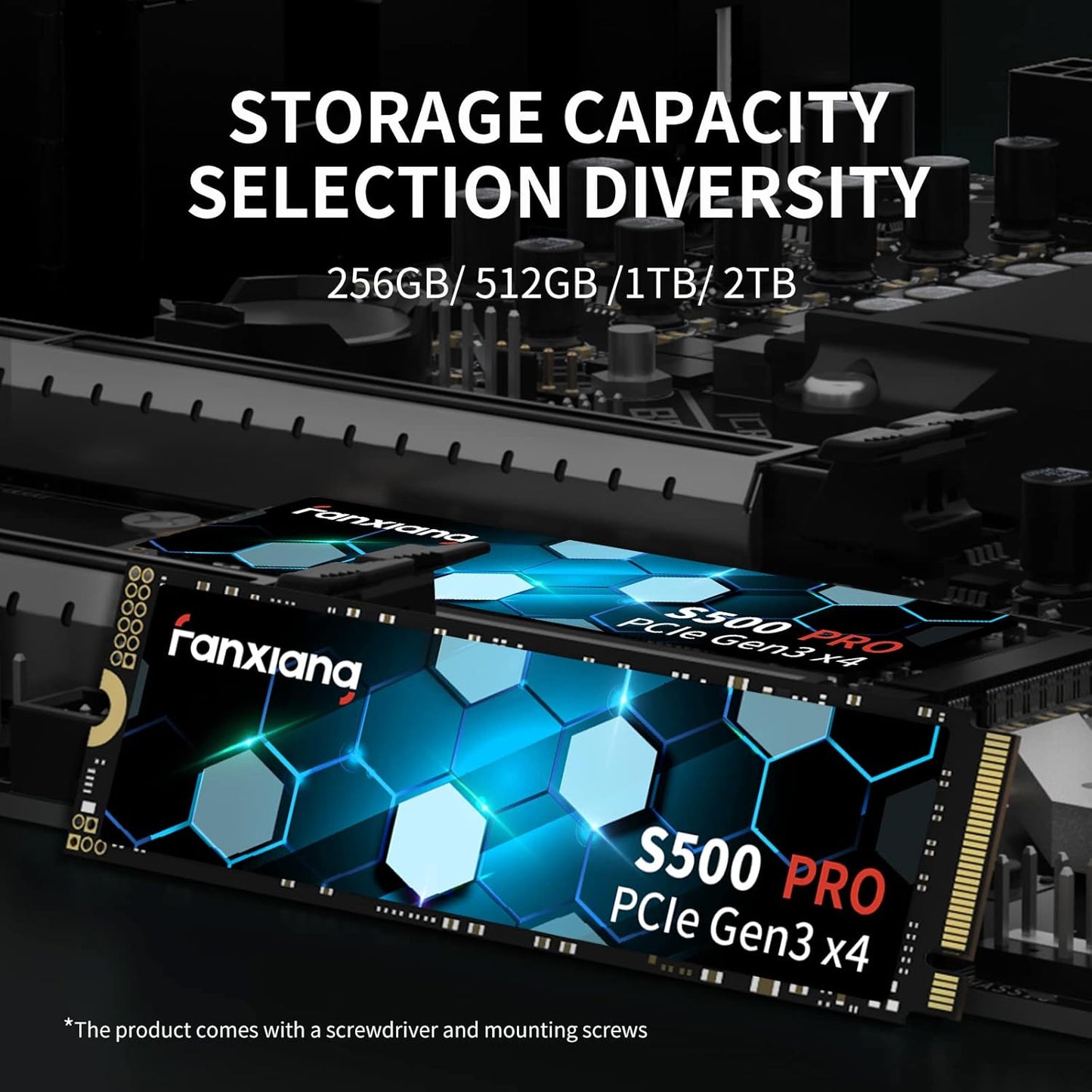 fanxiang S500 Pro M.2 SSD 2TB NVMe 2280 PCIe Gen 3x4 3500MB/s 3D NAND TLC 1200TBW Internal Solid State Hard Drive