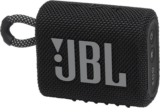 JBL Go 3: Portable Speaker with Bluetooth, Built-in Battery, Waterproof and Dustproof Feature Black