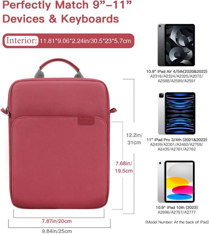 MoKo 13.3-14 Inch Laptop Sleeve Bag Fits MacBook Pro M3/M2 14" 2023, MacBook Pro 13" M2, New MacBook Air 13.6" M3/M2 2024/2022,Tab S8 Ultra 14.6",Handle Carrying Case with Shoulder Strap, Black & Gray - PuriLite