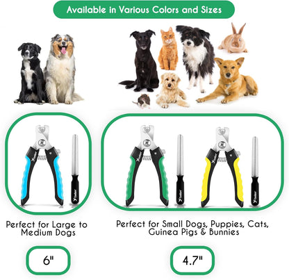 Candure Cat Nail Clippers Stainless Steel Cat Claw Trimmers for Rabbits,Guinea Pigs, Birds, Puppies, Kittens and Small Animals- Pet Nail Clippers for Professional and Home Use (Black)
