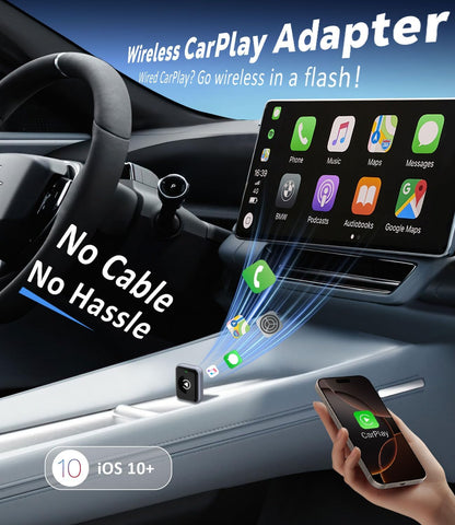 MoKo Wireless CarPlay Adapter for iPhone, for Cars with Built-in CarPlay