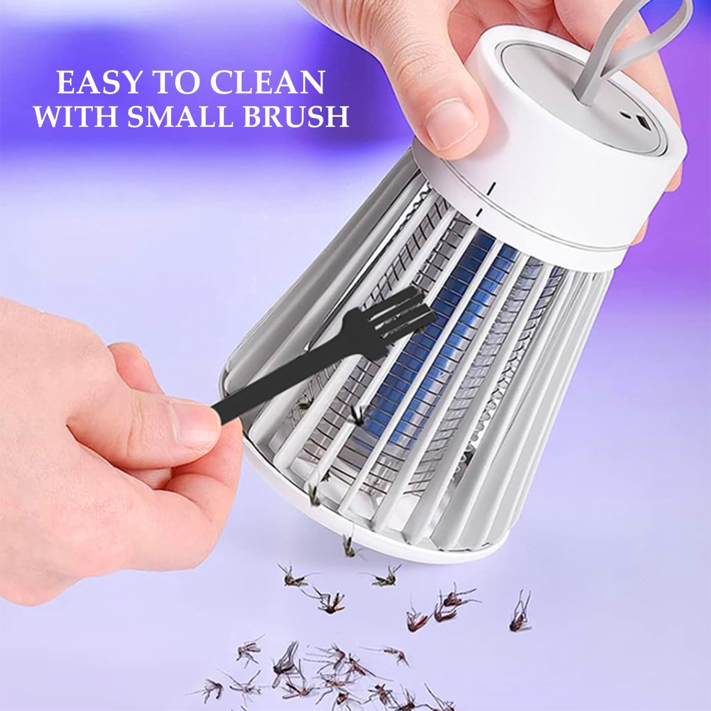 Mosquito Zapper,USB Rechargeable Electric Bug Zapper,Portable Mosquito and Flies Trap for Indoor Outdoor,Pest Control,Flying Insect Light Trap,White