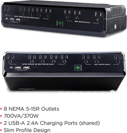CyberPower ST425 Standby UPS System, 425VA/260W, 8 Outlets, Compact