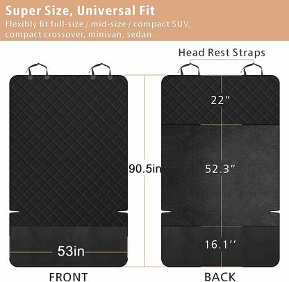 Dog Trunk Cargo Cover with Bumper Flap Protection 135x230cm Gray