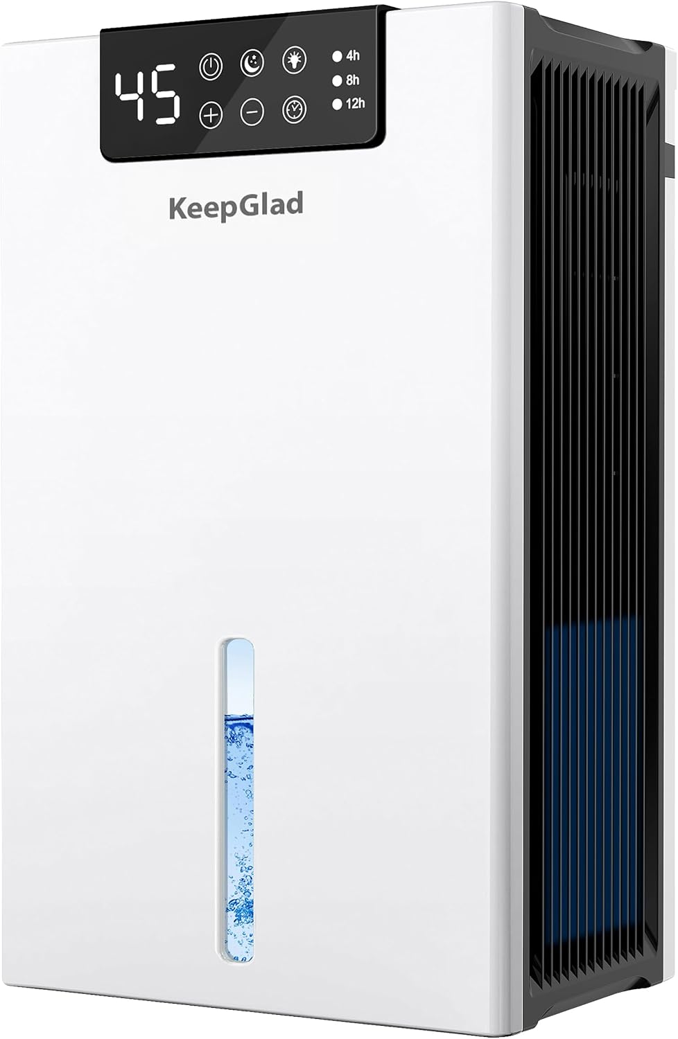 KeepGlad Dehumidifier, 1000Sq.Ft for Home, 98 OZ Dehumidifier for Basement, Quiet Dehumidifiers for Bedroom, Bathroom, RV. Dehumidifiers with Humidity Display, Drain Hose, Auto Shut-Off, Timer, White