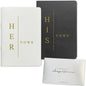 WeddingGiftsWedding Vow Books His and Hers Soft Touch Gold Foil Engraving Vow Books Wedding Essentials Wedding Accessories(TR-HH-Black)