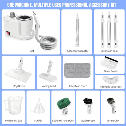 Steam Cleaner,5 Bar Handheld Steamer & Steam Mop,Steamer Cleaning for Home