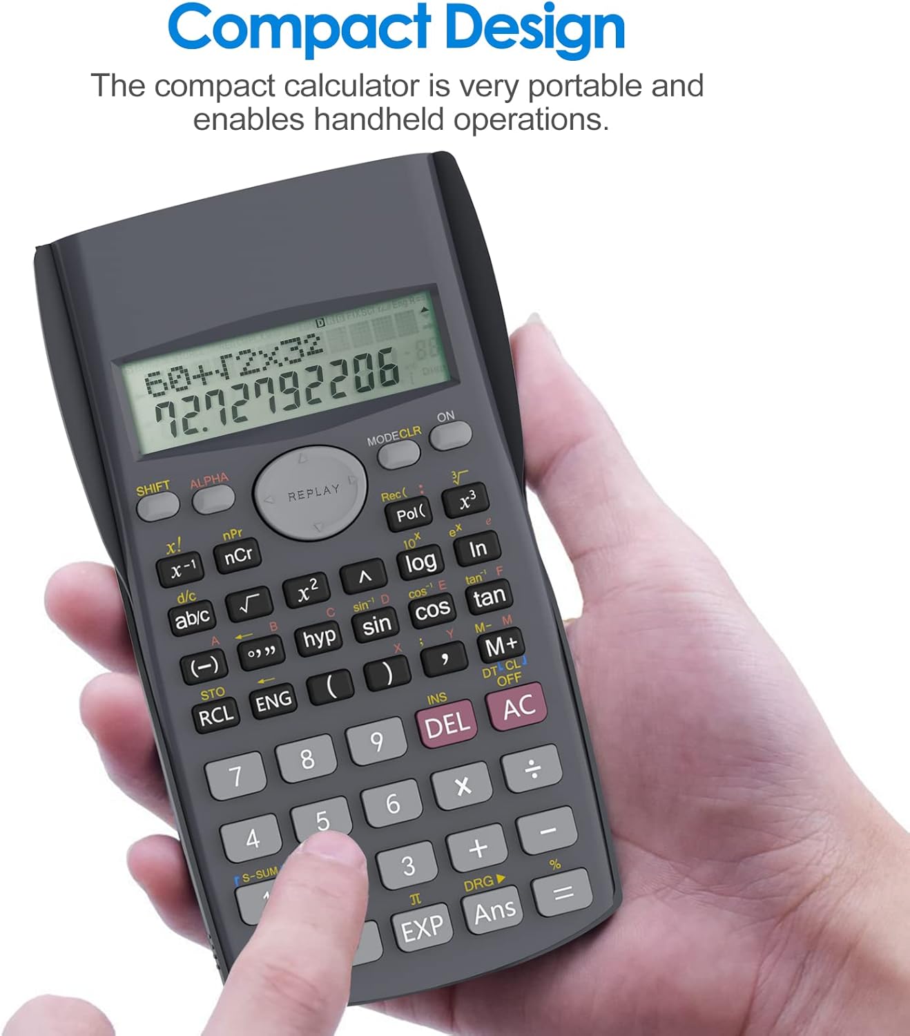 Helect 2-Line Engineering Scientific Calculator | Scientific Calculator | Engineering Calculator | School Calculator | Business Calculator | Battery Powered Calculator