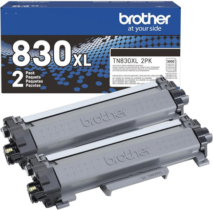 Brother Genuine TN830XL High Yield Black Toner Cartridge for 3,000 Pages | Genuine Brother TN830XL Black High-Yield Toner, Approx. 3, Oem Cartridge, Upc 012502673163