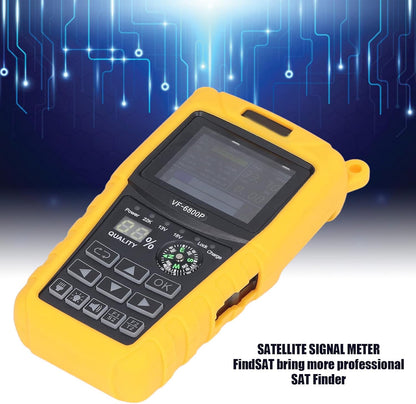 Satellite Finder, Portable Satellite Finder 2.4inch TFT LCD Professional HD Digital Satellite Finder Meter for Testing Strength, SNR, MER and More (US Plug)