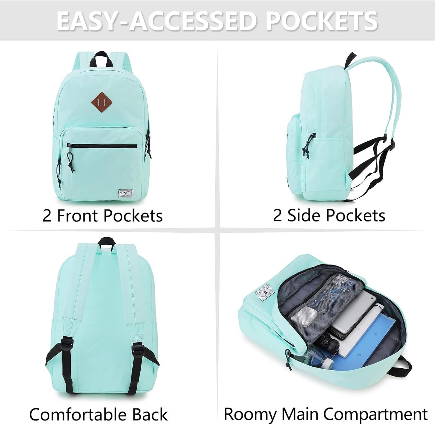 School Backpack for Kids,Lightweight Water Resistant Work Travel Backpack for Women Men Teens VONXURY