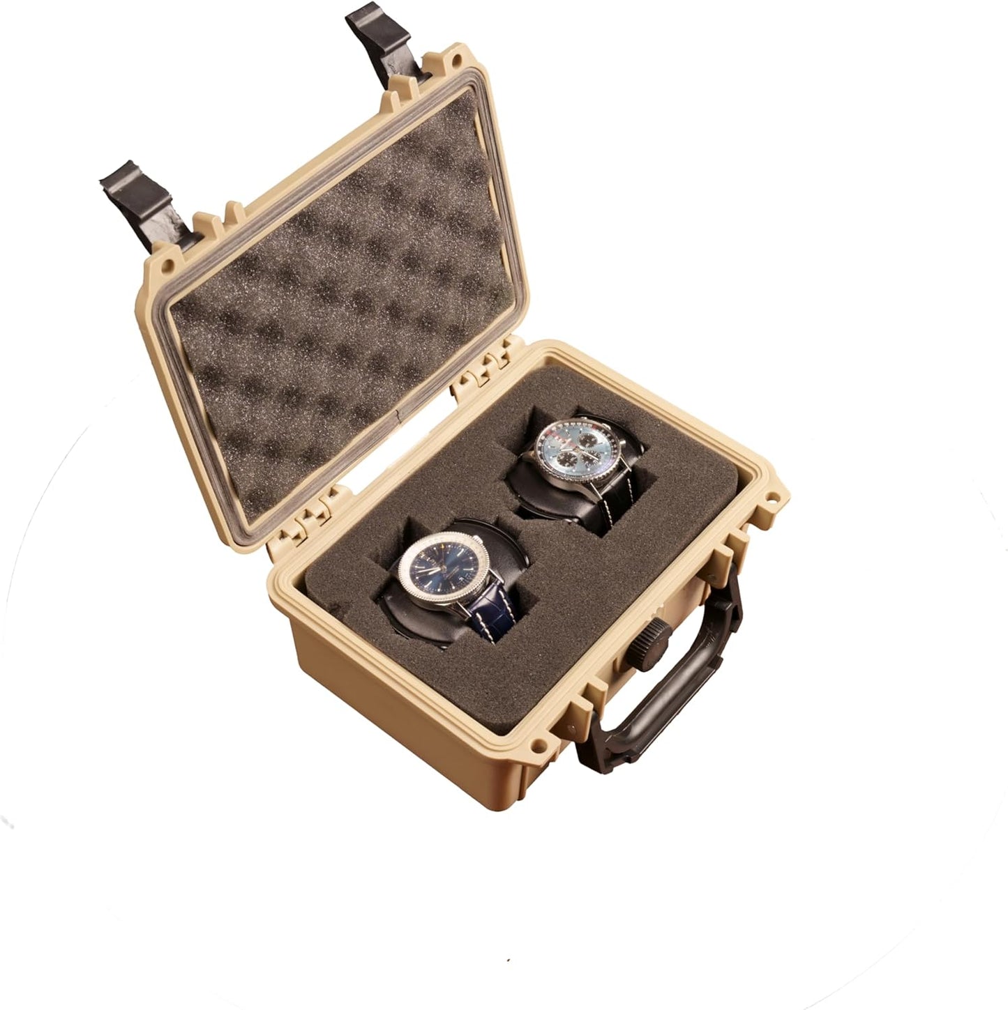 MEIJIA Portable All Weather Waterproof Protective Hard Case,Camera Case with Customizable Fit Foam, Fit use of Drones, Cameras, Equipments, 8.12"x6.56"x3.56" (Black)