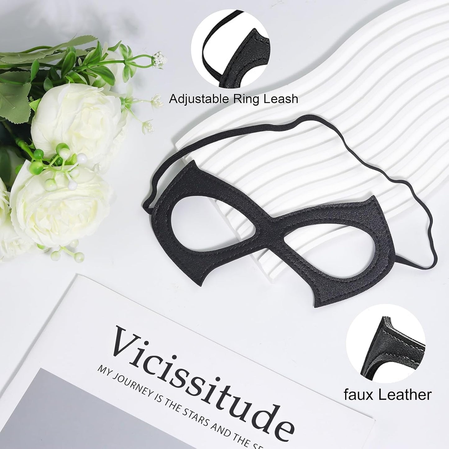 Alonekiss 2 PCS Black Cat Women Mask for Adult Woman - Superhero Eye Mask Costume Accessories Leather for Halloween Dress Up