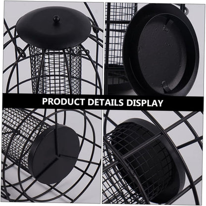 HEMOTON 2pcs Iron Cage Bird Feeder Hanging Mesh Grid Tube for Indoor Birds Pet Store Supplies