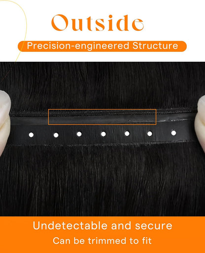 Sunny Hair PU Hole Weft Hair Extensions Black 24 Inch 100g for Daily Wear