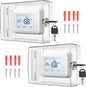 Gedreew 2 PCS Large Thermostat Lock Box Cover with Key, Clear Thermostat Cover with Lock Compatible With Honeywell Thermostat On Wall, AC Lock Box Cover with Key Fits Thermostats 5"H x 6" W or Smaller
