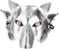 Aoaoy Wolf Head Mask, Halloween Cosplay Mask Realistic Eyes Full Face Masks with Elastic Band for Halloween Party (silver)