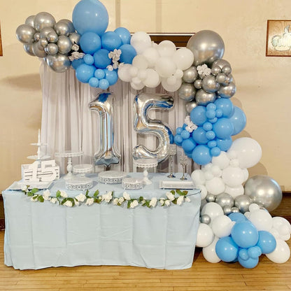 Gold Metallic Chrome Latex Balloon Arch Kit, 102PCS 18In 12In 10In 5In Arch Garland For Festival Picnic, Engagement, Wedding, Birthday Party, Gold Theme Anniversary Decoration With 33FT Ribbon