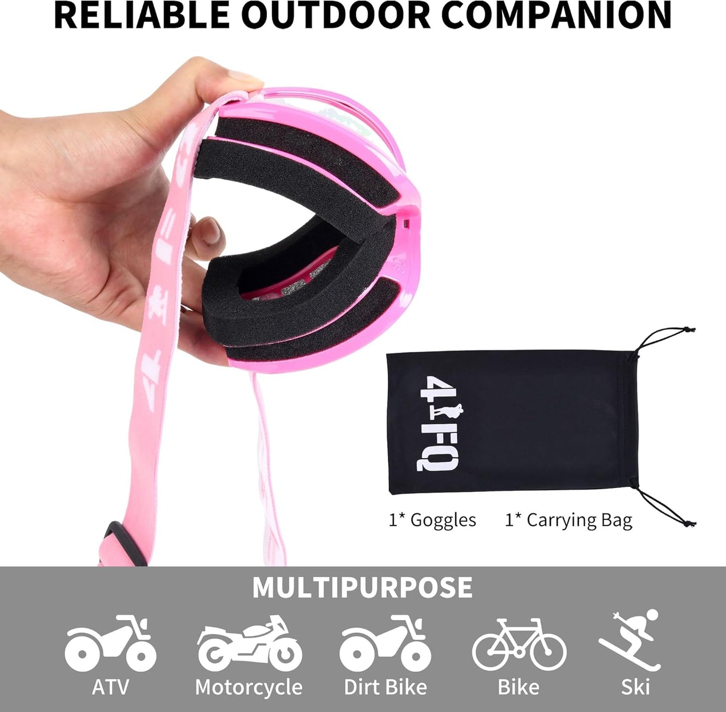 Upgraded Motocross Goggles, Motorcycle Gear ATV Dirt Bike Riding Racing MX & MTB Eyewear