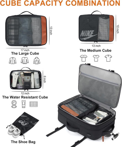 Lumesner Carry on Backpack, Extra Large 40L Flight Approved Travel Backpack for Men & Women