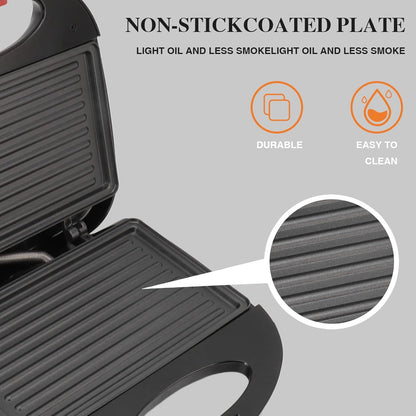 2 Serving Compact ElectricMaker Non Stick Fast and Even Baking (US Plug 110V)