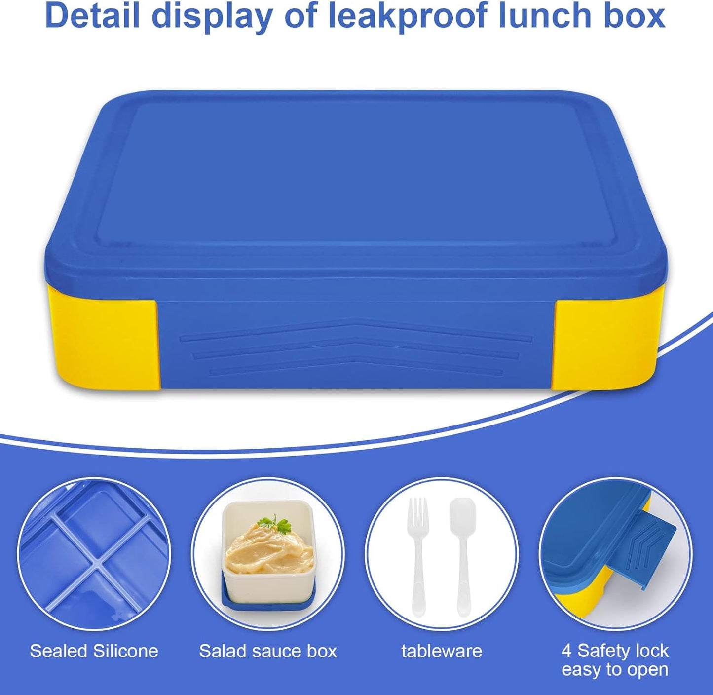 Hap Tim Bento Box Lunch Box for Kids (CA1265-BL)