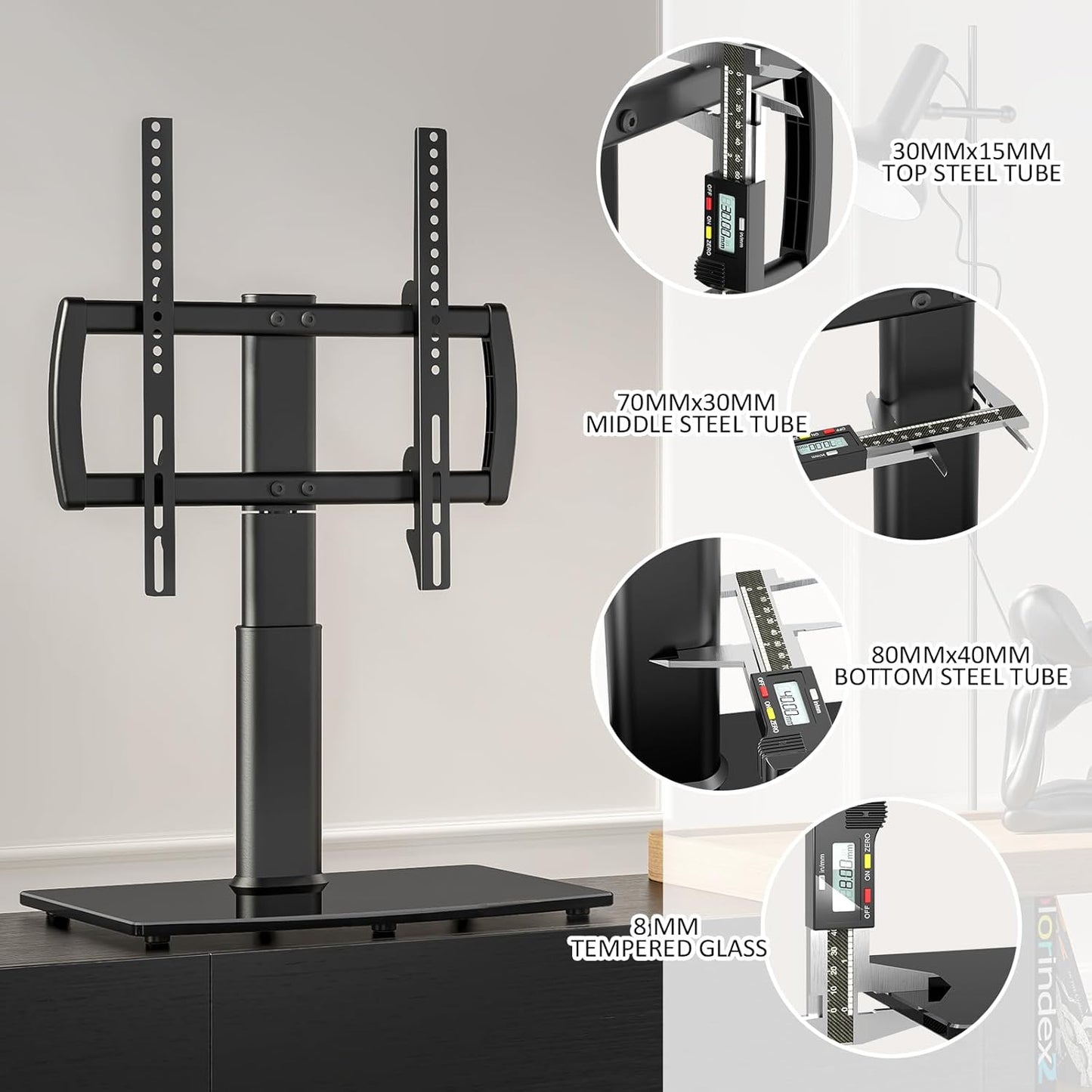 Purilite Select Swivel Tabletop TV Stand (27"–70")