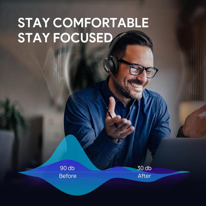 Yealink WH64 Pro DECT& Bluetooth Wireless Headset, 3.5" Touchscreen Teams, Mono Headphones, 606 ft Range,3X Noise Cancelling Mic, 26H Calls Office Work Single Ear Headsets for DeskPhone,Laptop,Mobile