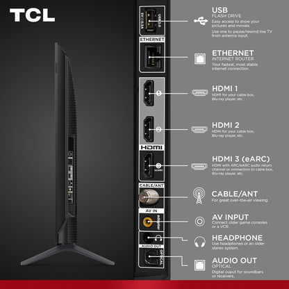 TCL 65-Inch Q65 QLED 4K UHD Smart TV with Google TV (65Q651G-CA, 2024 Model) Dolby Vision, Dolby Atmos, HDR Pro+, Game Accelerator Enhanced Gaming, Voice Remote, Works with Alexa, Streaming Television