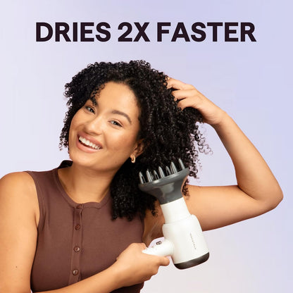 Wavytalk Hair Dryer with Diffuser, Blown Away Ionic Blow Dryer | 1875W Fast Drying, 3 Attachments for All Hair Types, Ceramic Technology, Compact Design, Lightweight and Quiet