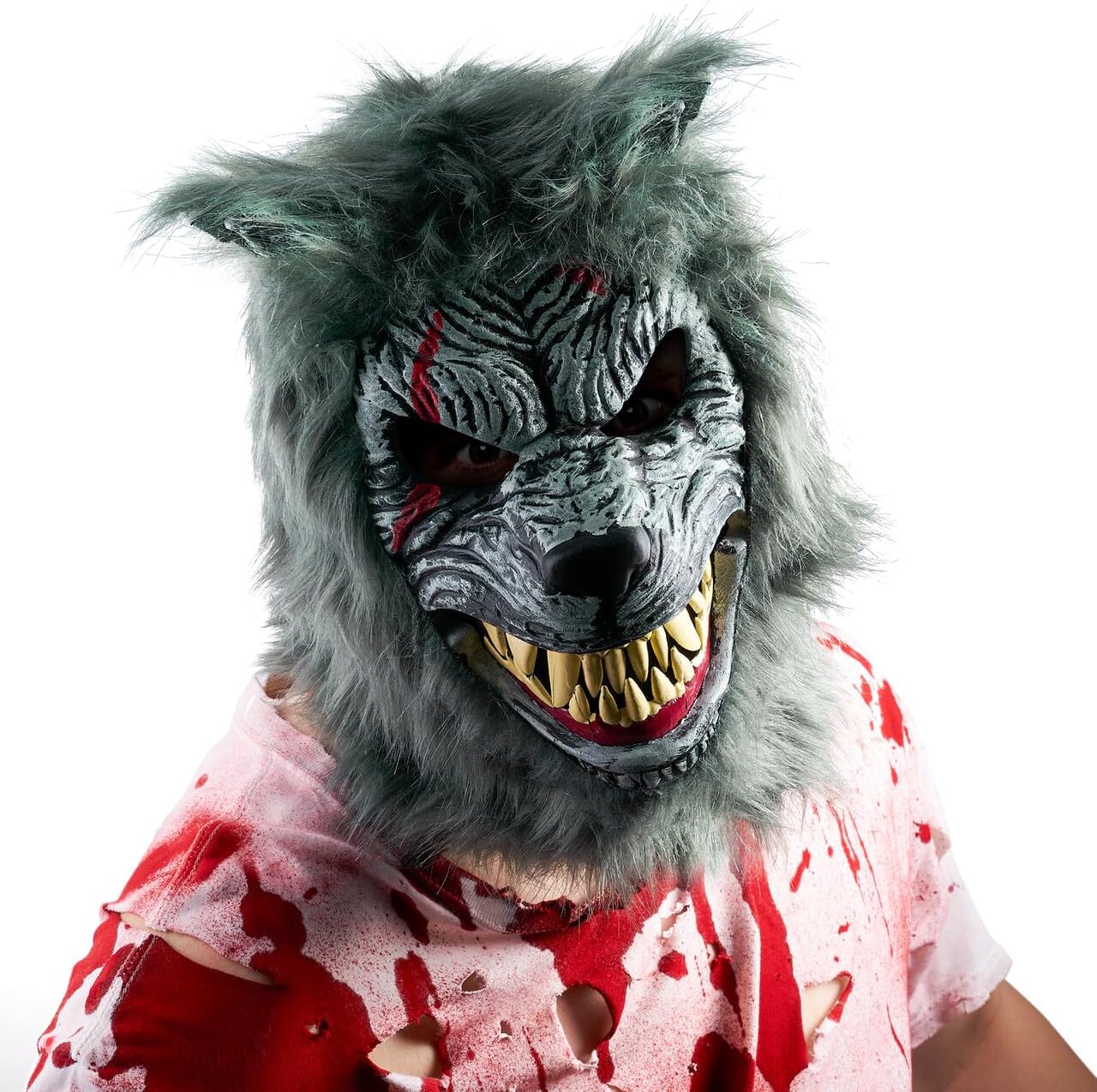 Spooktacular Creations Halloween Werewolf Mask with Movable Jaw Werewolf Costume Accessories Scary Mask for Kids Adult