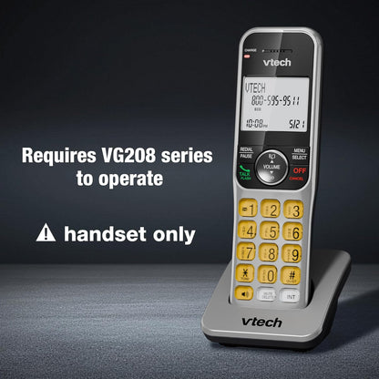 VTech DECT 6.0 1-Handset Corded/Cordless Phone for Home with Answering Machine, Call Blocking, Caller ID, Large Backlit Display, Duplex Speakerphone, Intercom, Landline Line-Power: VG208