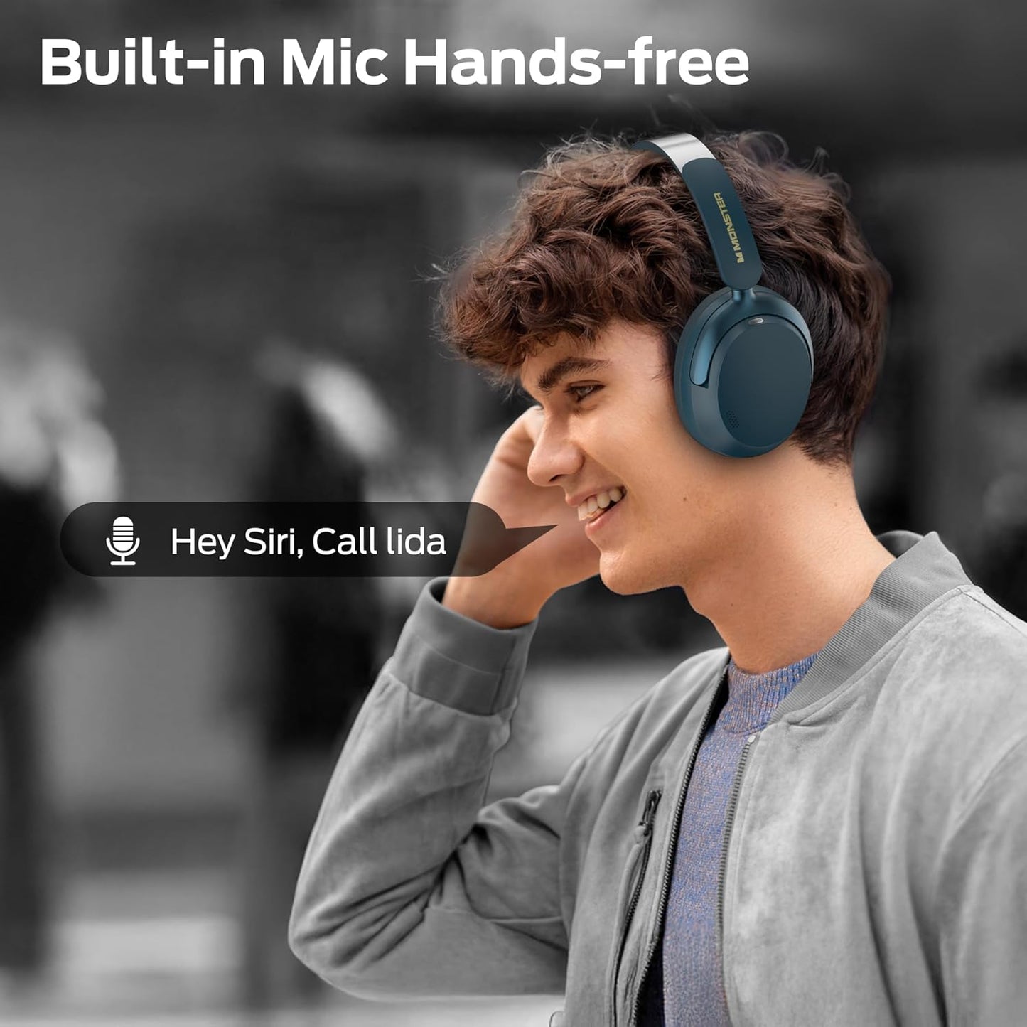 Monster Persona 3rd ANC Active Noise Canceling Headphones, Over-Ear Wireless Bluetooth 5.4 Headphones with 6 Mics, 70H Playtime and 3 EQ Modes, Foldable Comfort Headphone for Travel/Work