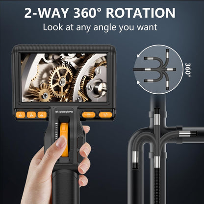 Endoscope Camera with Light, Ennovor 1920P HD, Endoscope Inspection with 8 Adjustable LED Lights, Borescope with Flexible Rigid Snake Camera, IP67 Waterproof and No WiFi Required, for Android iOS