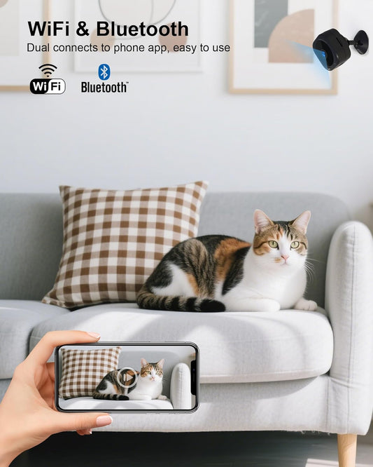AOBOCAM Mini Security Camera 1080P HD Wireless WiFi Indoor Camera with Motion Detection Night Vision APP Control Pet Camera Nanny Cam for Home Surveillance - PuriLite