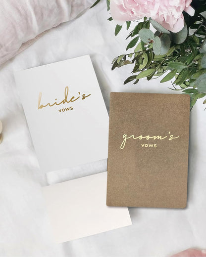 GroomBrideGifts Wedding Vow Book for His and Hers, Soft Touch, Perfectly Sized Bride and Groom Vow Books, Wedding Essentials, Wedding Registry Ideas, His and Hers Gifts