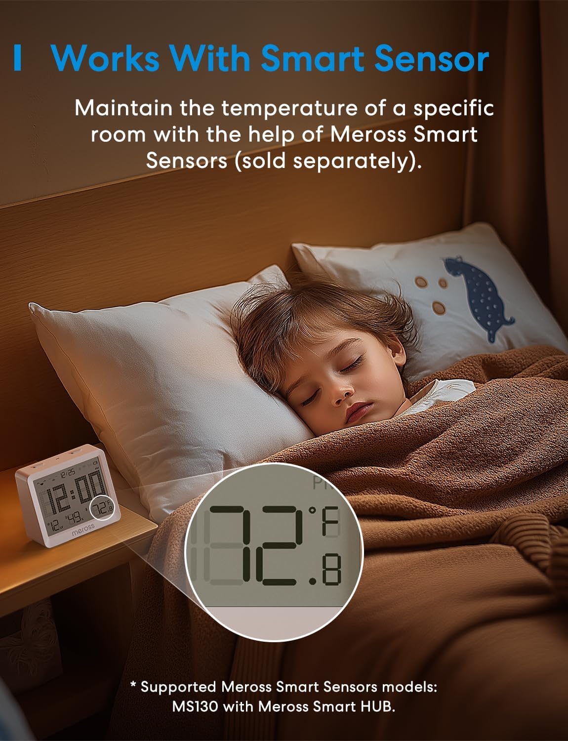 meross Smart Thermostat for Home, WiFi Thermostat Works with Matter, Alexa, Apple Home, Google Assistant, App Voice Control, 7x24h Scheduling, Energy Saving, C-Wire Required