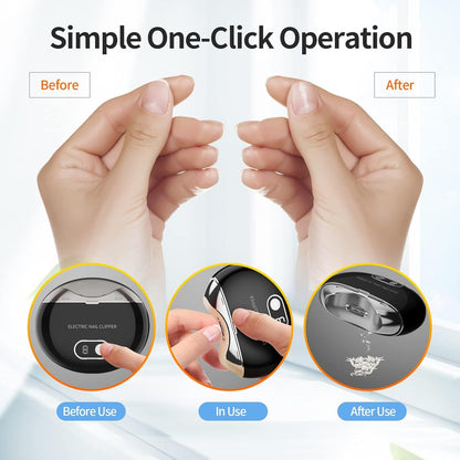Electric Nail Clipper, 3 Speeds-USB Rechargeable Automatic Nail Clipper with LCD Digital Display, Safety Fingernail Clippers, Gift for Kids-Seniors and Adult