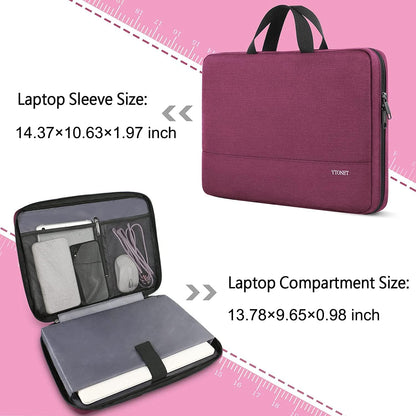 Ytonet Laptop Sleeve, 15.6 inch TSA Laptop Bag Laptop Case Water Resistant Computer Carrying Bag Compatible for Lenovo, HP, Dell, Asus Notebook, Gifts for Men Women, Grey